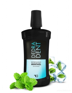 DEDRA DENT® Přírodní ústní voda REFRESHING MENTHOL 500 ml 