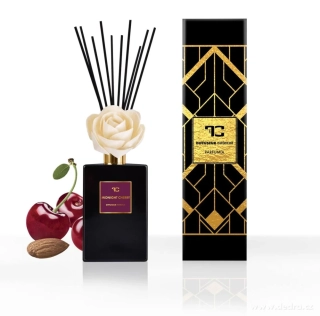 DEDRA Tyčinkový bytový parfém s FLOW květinou & tyčinkami  MIDNIGHT CHERRY,  500 ,ml