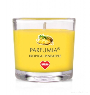 Votivní sójová vonná EKO svíce PARFUMIA®, tropický ananas TROPICAL PINEAPPLE, 55 ml