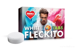 DEDRA Tablety na skvrny na bílém prádle WHITE FLECKITO 