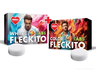 DEDRA SADA 1+1 tablety na skvrny WHITE FLECKITO TABS + COLOR FLECKITO TABS