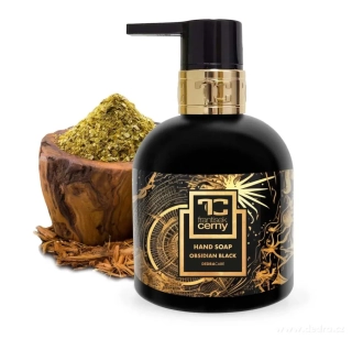 DEDRA Přírodní zvláčňující mýdlo s glycerinem a Aloe vera, OBSIDIAN BLACK, 320 ml