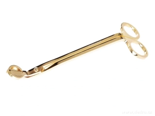 NŮŽKY pro zastřihávání knotu, z nerez oceli se zlatou úpravou, PARFUMIA® 18 cm