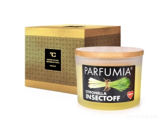 DEDRA Sójová vonná EKO svíce, 2 knoty, CITRONELLA INSECTOFF, PARFUMIA® 400 ml