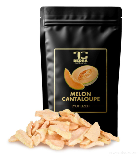 DEDRA ŠŤAVNATÝ MELOUN CANTALOUPE - lyofilizované plátky, ovoce sušené mrazem, 50 g
