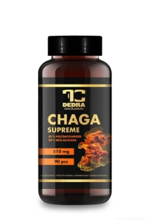 DEDRA CHAGA SUPREME 510 mg, 50 % polysacharidů + 20 % beta-glukanů, 90 kapslí