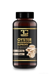 DEDRA HLÍVA ÚSTŘIČNÁ SUPREME 520 mg, 50 % polysacharidů a 20 % beta-glukanů, 90 kapslí